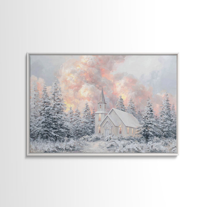 Silent Cloud Messiah, Framed Canvas Print, Jesus Painting, Christian Art Canvas, Subtle Christian Art, Christian Paintings, Modern Christia