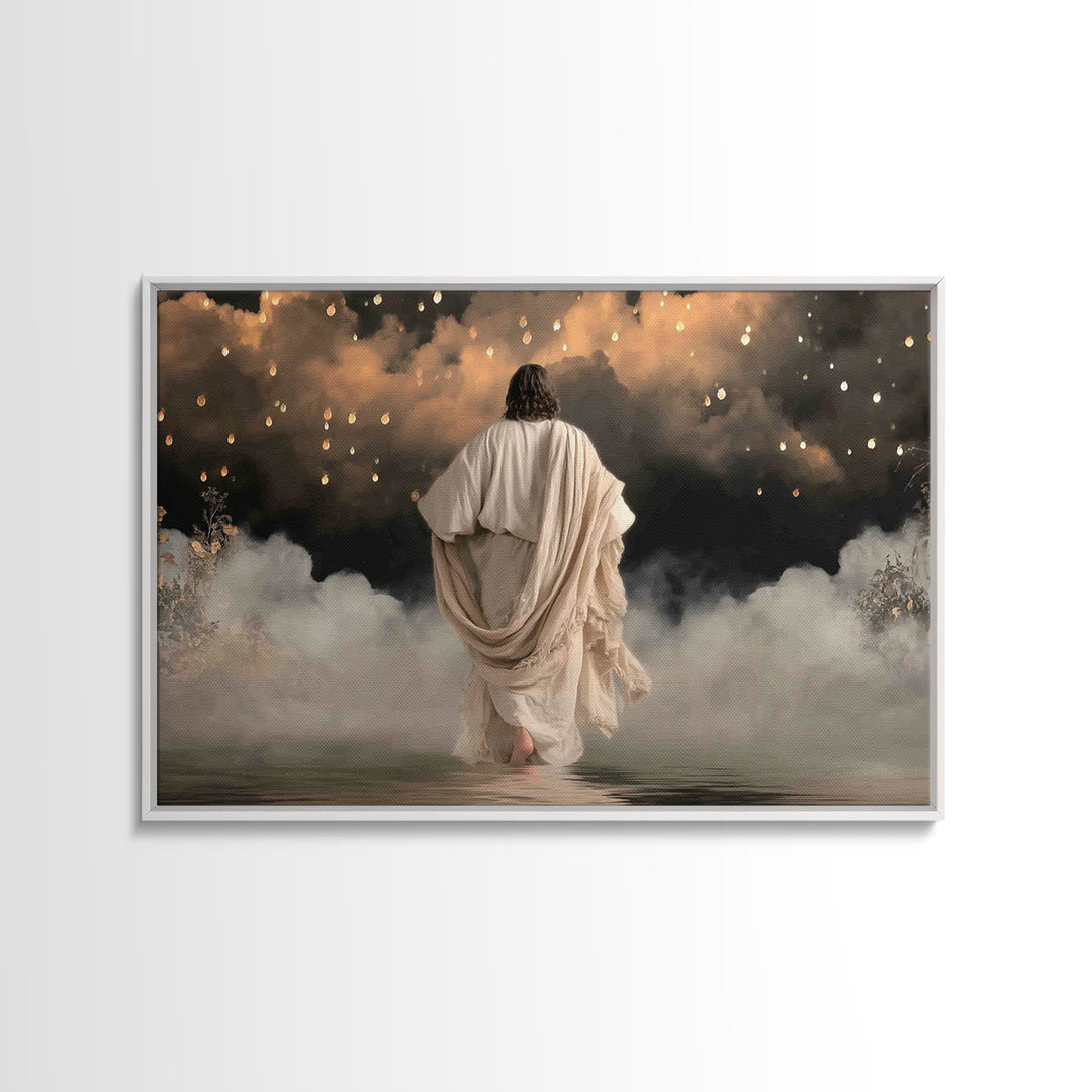 Graceful Meadow Cross – Framed Canvas Print – Christian Art Canvas – Christmas Wall Art – Jesus Painting – Christian Wall Art – Christian D