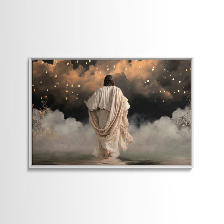 Graceful Meadow Cross – Framed Canvas Print – Christian Art Canvas – Christmas Wall Art – Jesus Painting – Christian Wall Art – Christian D