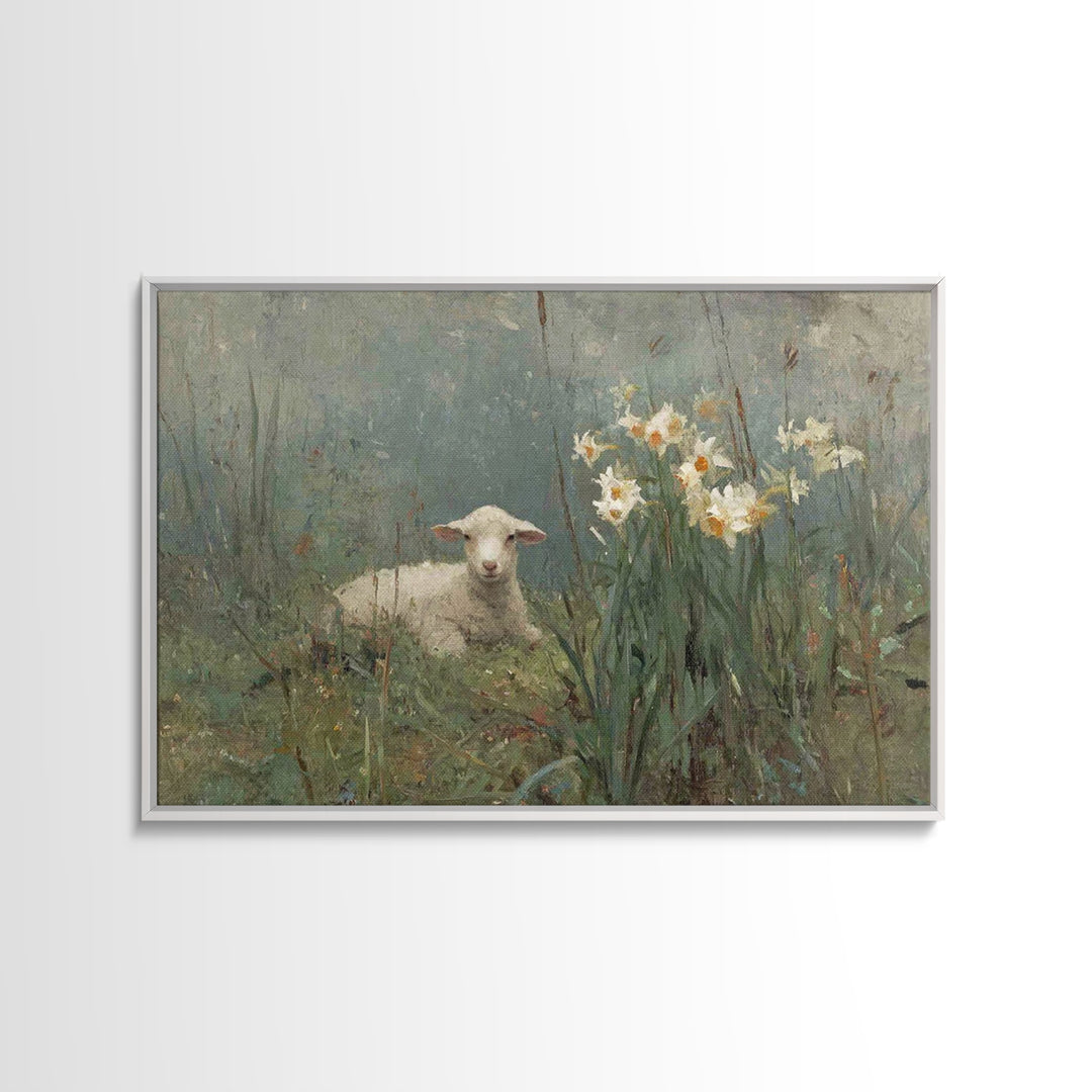 Blossoms Of Mercy | Framed Canvas Print | Christian Wall Art | Jesus Painting | Christmas Wall Art | Christian Decor | Christian Art Canvas