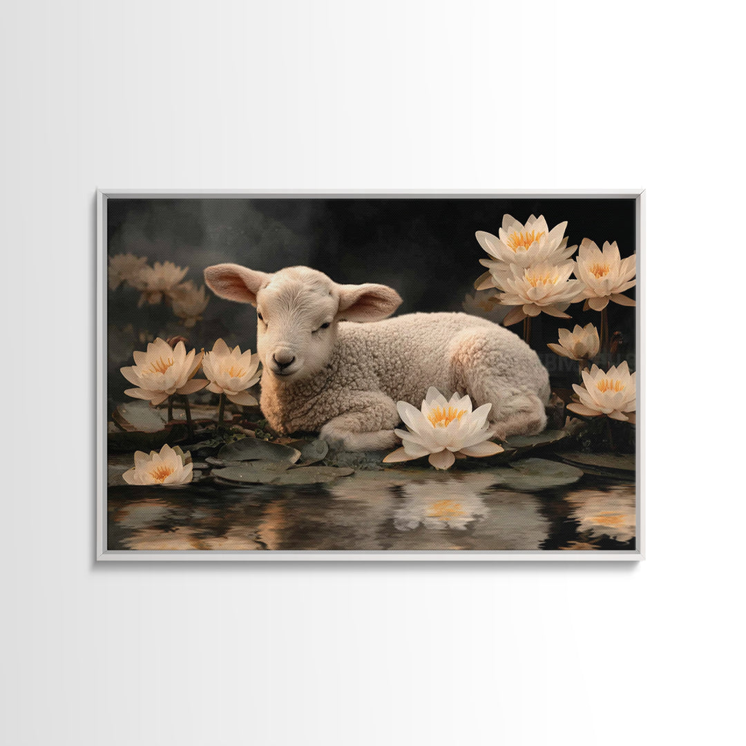 Morning Hymn Light | Framed Canvas Print | Christmas Wall Art | Christian Wall Art | Christian Art Canvas | Jesus Painting | Christian Deco