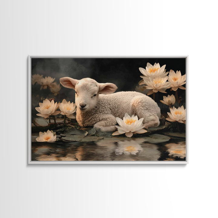 Morning Hymn Light | Framed Canvas Print | Christmas Wall Art | Christian Wall Art | Christian Art Canvas | Jesus Painting | Christian Deco