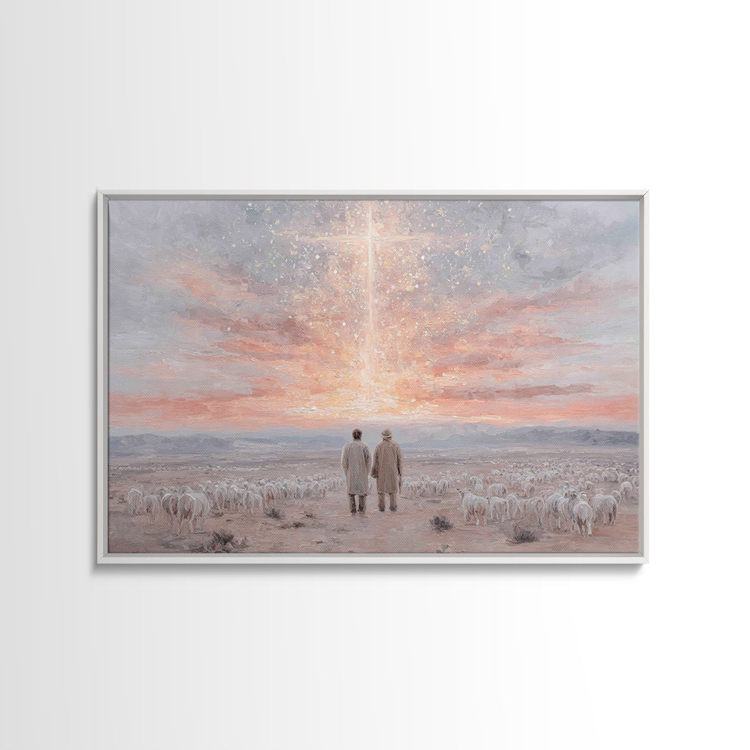 Dawn Of Promise | Framed Canvas Print | Christian Christmas Art | Christian Wall Art | Christian Art Canvas | Christmas Art Prints | Christ