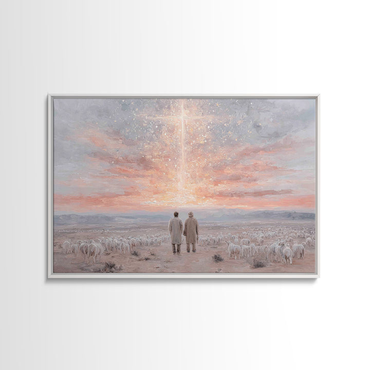 Dawn Of Promise | Framed Canvas Print | Christian Christmas Art | Christian Wall Art | Christian Art Canvas | Christmas Art Prints | Christ