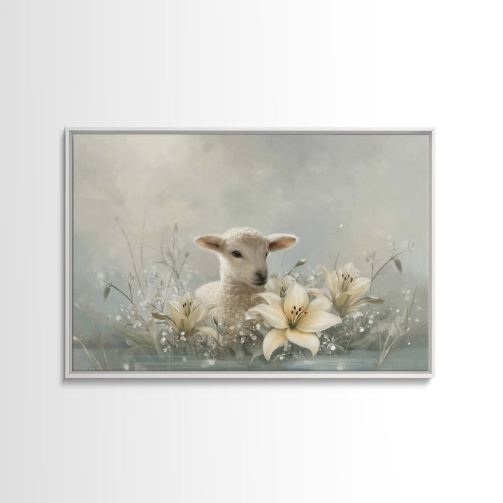 Silent Evening Church, Framed Canvas Print, Christian Decor, Christian Wall Art, Jesus Painting, Christian Art Canvas, Christmas Wall Art