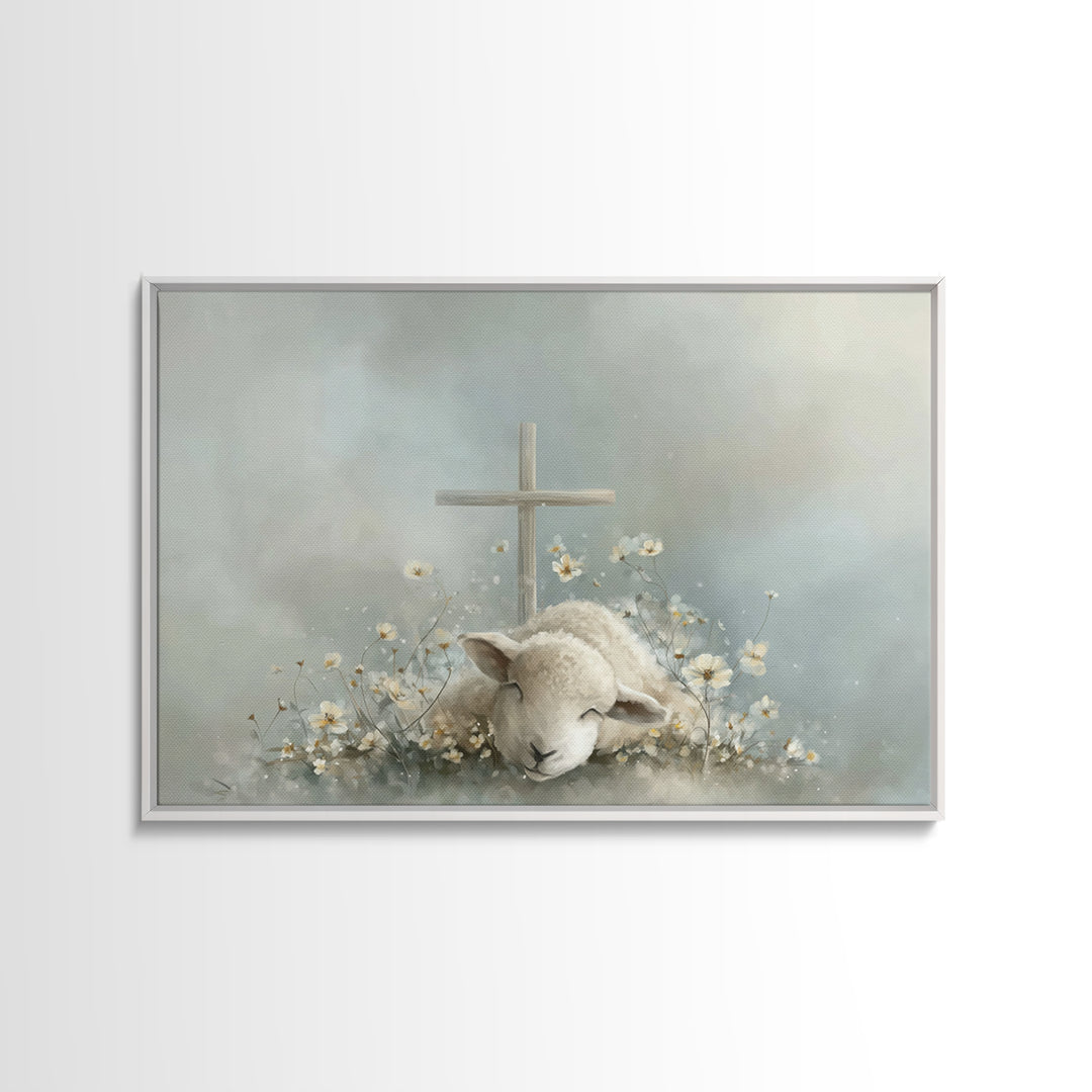 Field Of Redemption, Framed Canvas Print, Christian Art Canvas, Christian Wall Art, Abstract Christian Art, Christian Gift, Christian Chris