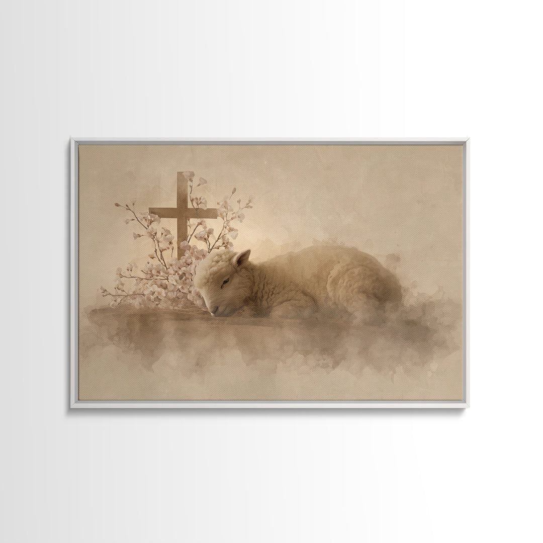 Heavenly Stillness – Framed Canvas Print – Christian Wall Art – Christian Art Print – Minimalist Christian Art – Christian Christmas Art –