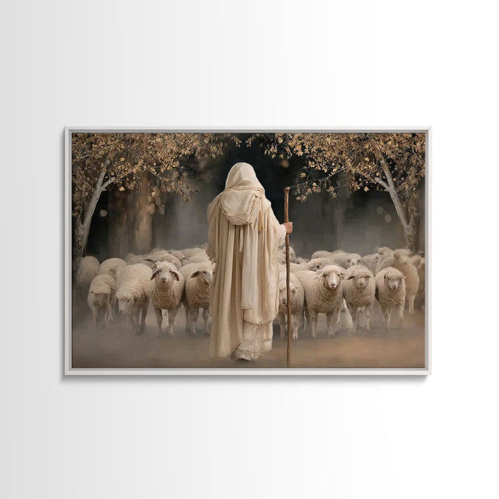 Pasture Of Mercy | Framed Canvas Print | Jesus Paintings | Christian Wall Art | Christian Art Canvas | Modern Christian Painting | Christia