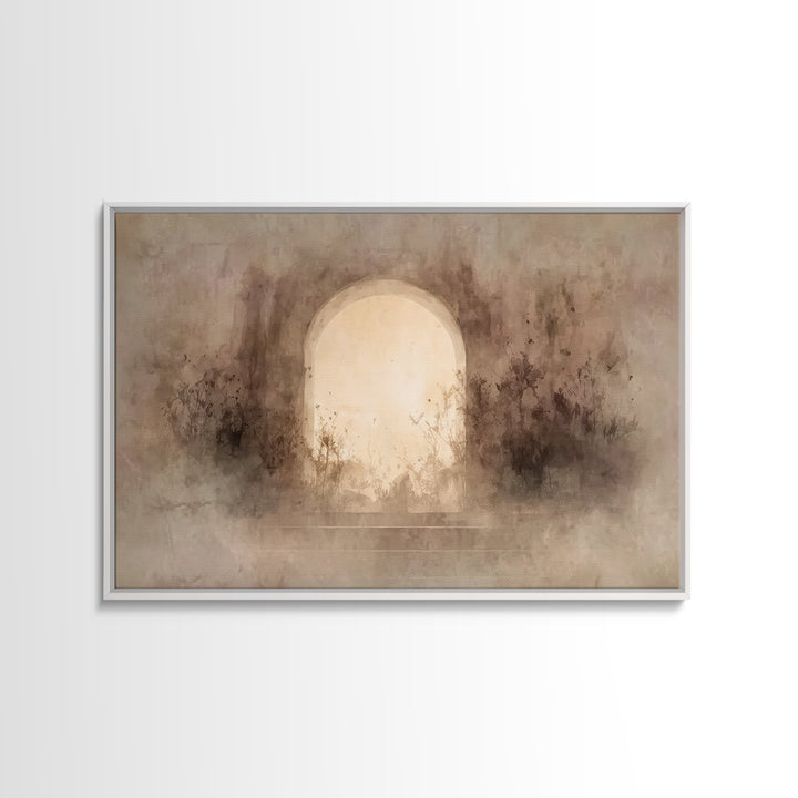 Sacred Dawn Path | Framed Canvas Print | Christian Art Canvas | Minimalist Christian Art | Christian Wall Art | Christian Art Prints | Chri