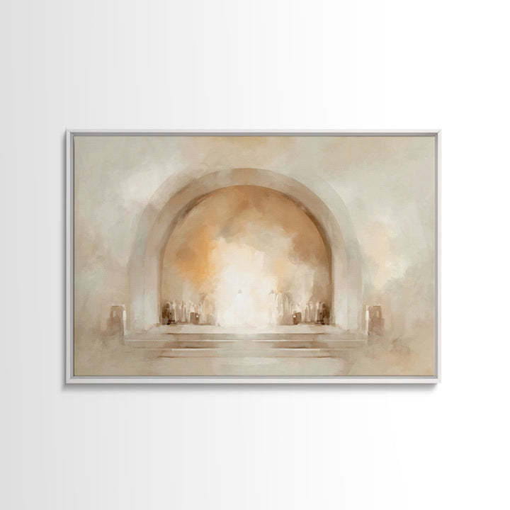 Holy Arch Gathering, Framed Canvas Print, Christian Art Canvas, Christian Wall Art, Christian Art Prints, Christian Gift Ideas, Modern Chri