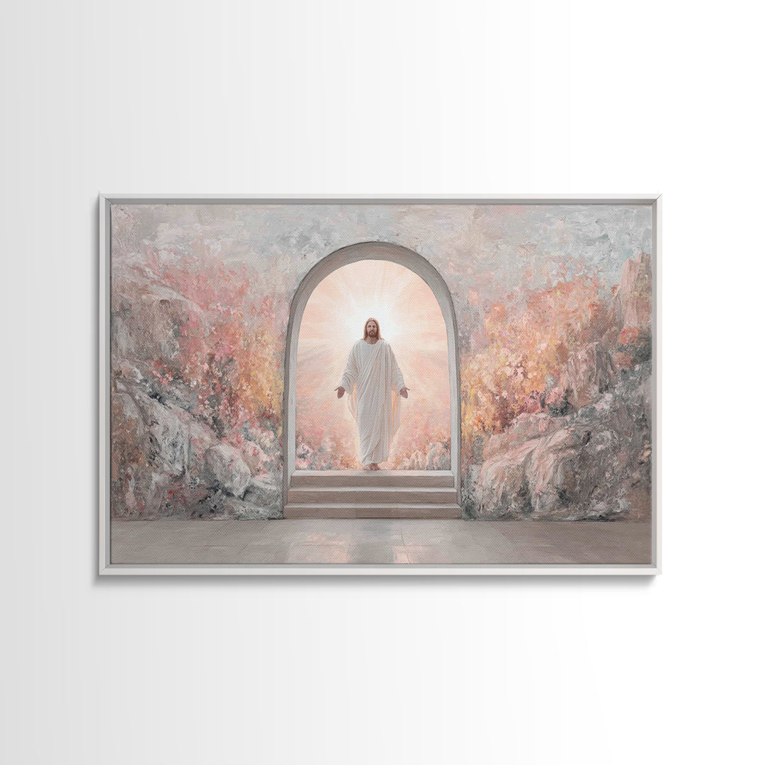 Resurrection Light – Framed Canvas Print – Christian Wall Art – Christian Art Canvas – Christian Gift Ideas – Christian Art Prints – Modern