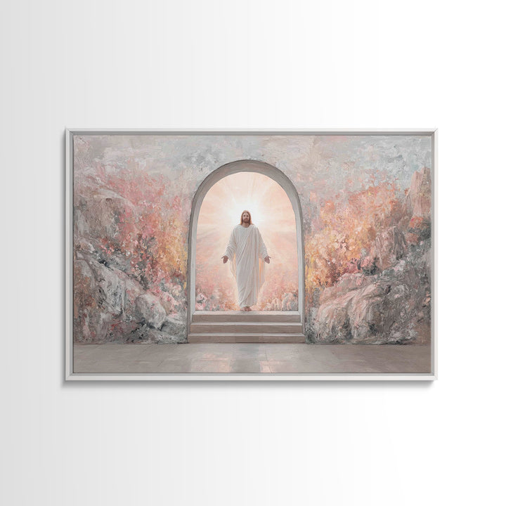 Resurrection Light – Framed Canvas Print – Christian Wall Art – Christian Art Canvas – Christian Gift Ideas – Christian Art Prints – Modern