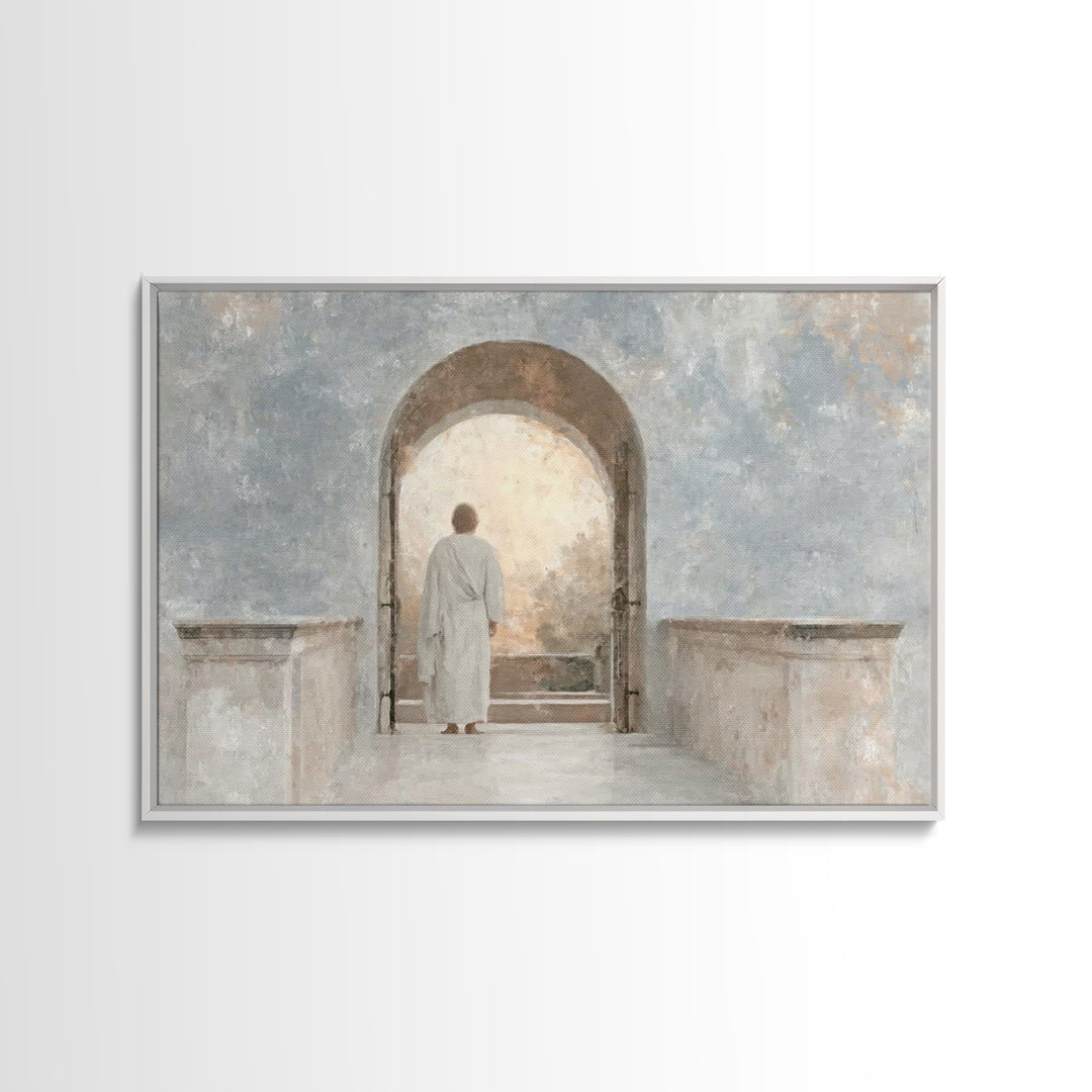 Graceful Morning Walk | Framed Canvas Print | Christian Wall Art | Christian Art Canvas | Subtle Christian Art | Christian Art Prints | Chr