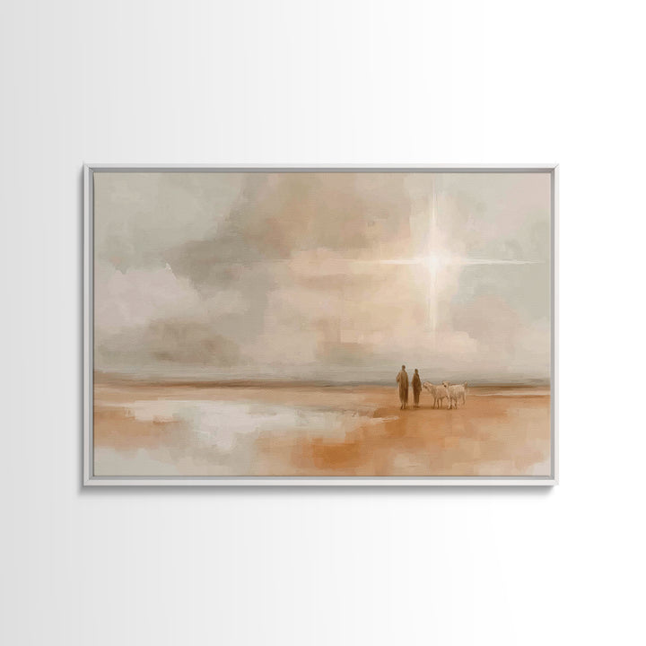 Guiding Light, Framed Canvas Print, Christian Christmas Art, Christmas Wall Art, Christian Art Canvas, Christian Wall Art, Christmas Art Pr