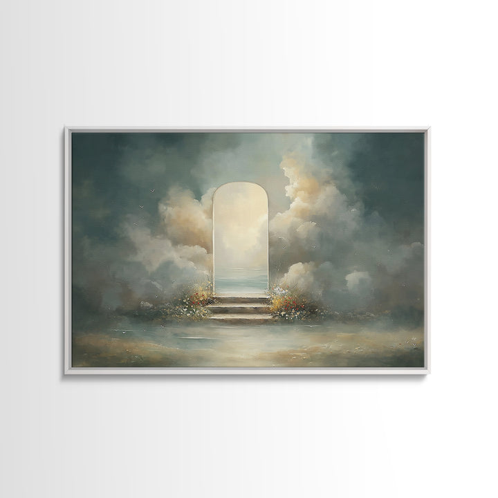 Heaven’s Open Door, Framed Canvas Print, Christian Art Canvas, Christian Wall Art, Unique Christian Art, Christian Art Prints, Christian Gi