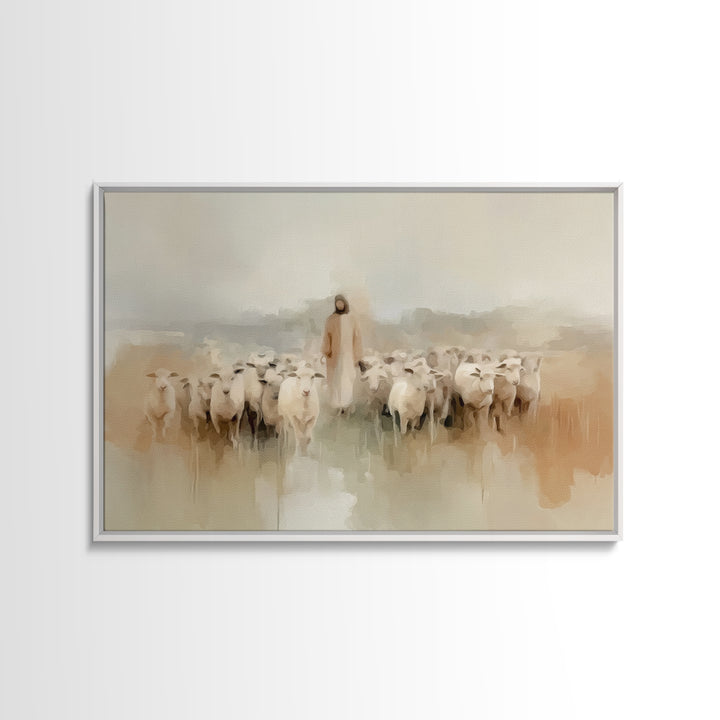 Blossoms Of Guidance – Framed Canvas Print – Christian Art Canvas – Jesus Painting – Christian Art Work – Christian Wall Art – Christian Gi