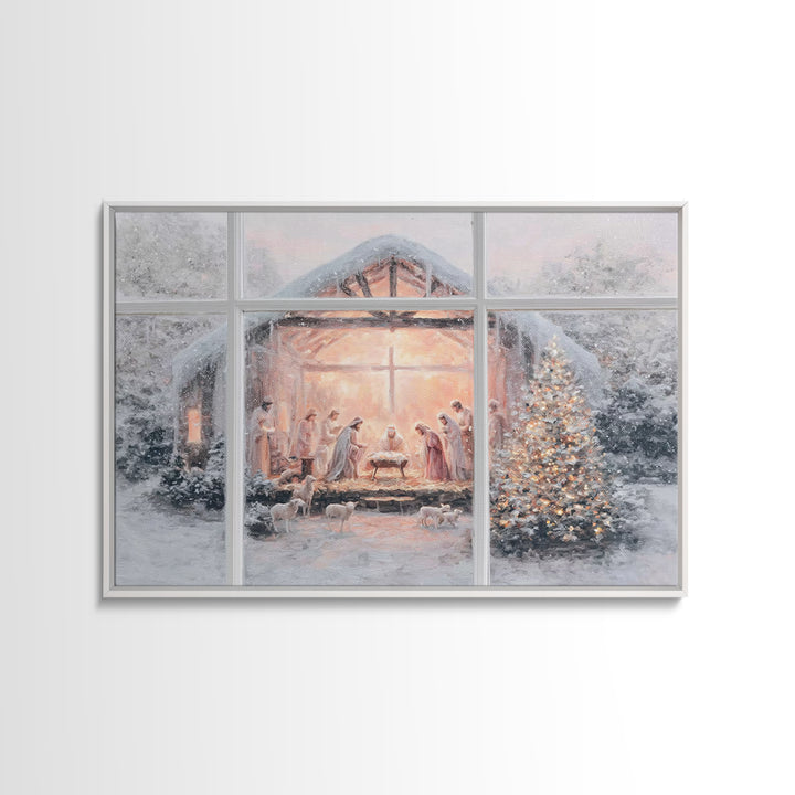 Star Of Bethlehem Peace | Framed Canvas Print | Christian Art Canvas | Christian Christmas Art | Jesus Painting | Christian Wall Art | Chri