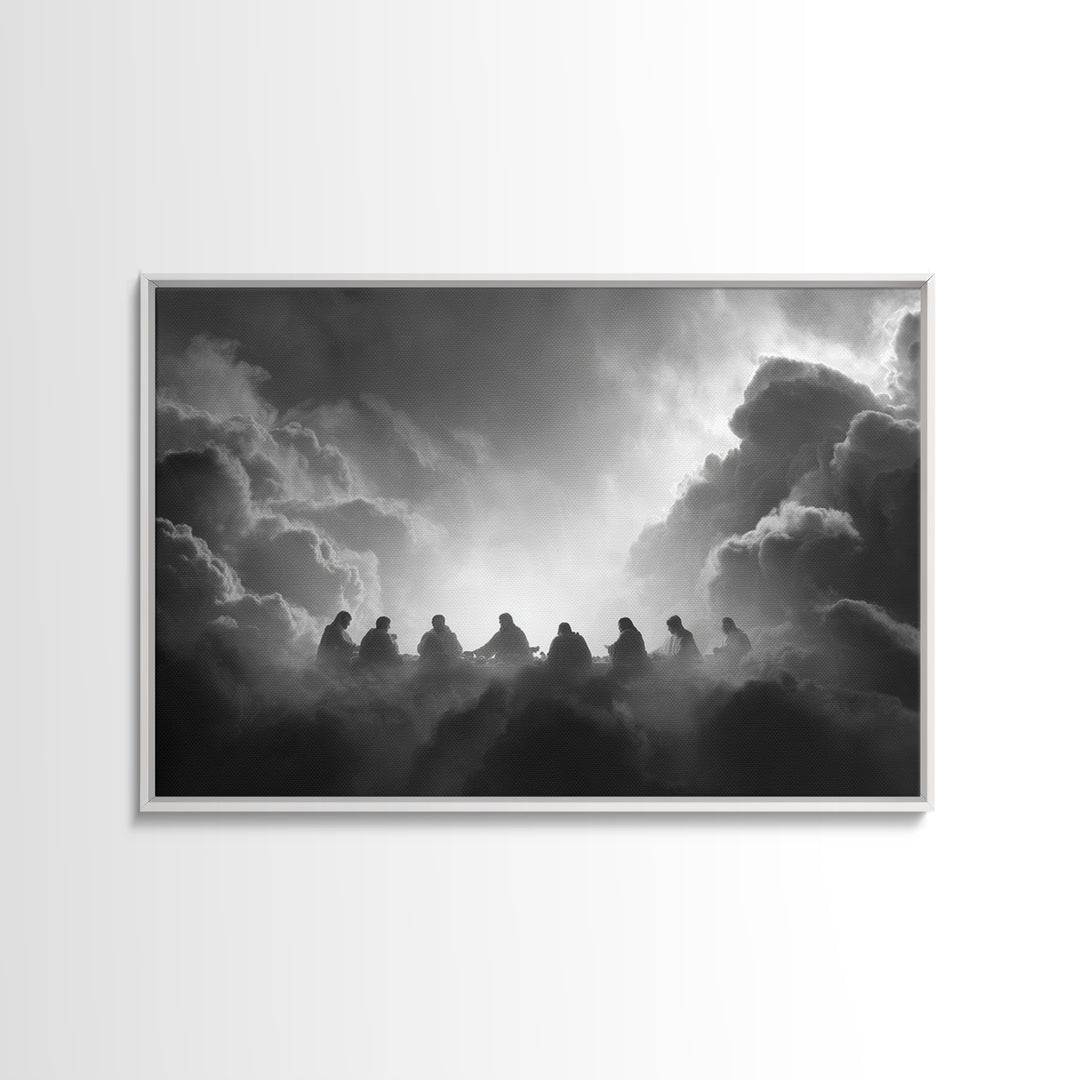 Holy Supper Moment | Framed Canvas Print | Christian Art Canvas | Jesus Wall Art | Christian Art Painting | Christmas Art Work | Christian