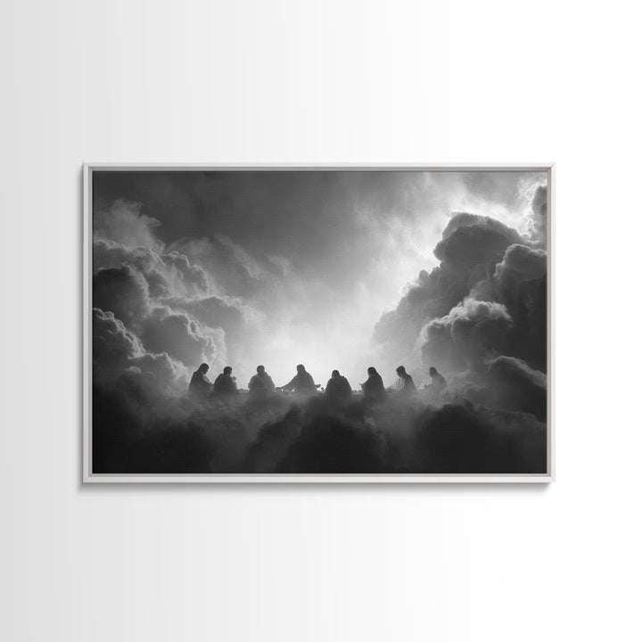 Holy Supper Moment | Framed Canvas Print | Christian Art Canvas | Jesus Wall Art | Christian Art Painting | Christmas Art Work | Christian