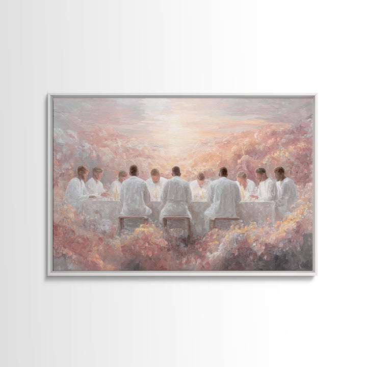 Eternal Communion Light – Framed Canvas Print – Christian Art Canvas – Modern Christian Art – Jesus Painting – Christian Christmas Decorati