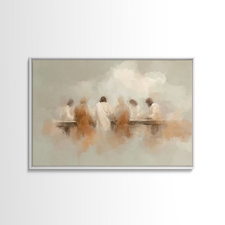 Heavenly Supper Peace – Framed Canvas Print – Christian Wall Art – Christian Art Canvas – Jesus Painting – Christian Art Work – Subtle Chri