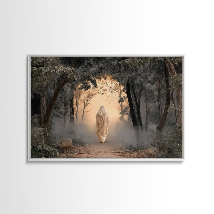 Forest Reverence – Framed Canvas Print – Christian Art Canvas – Christian Wall Art – Christian Painting – Moody Christian Art