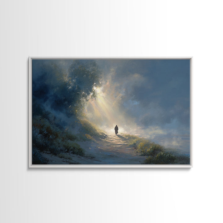 Path Of Mercy – Framed Canvas Print – Christian Wall Art – Jesus Painting – Christian Art Canvas – Moody Christian Art – Christian Gift Ide