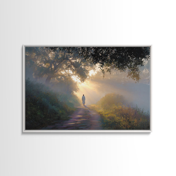 Light Of Dawn | Framed Canvas Print | Christian Wall Art | Jesus Canvas Art | Christian Art Print | Modern Christian Painting | Christian D