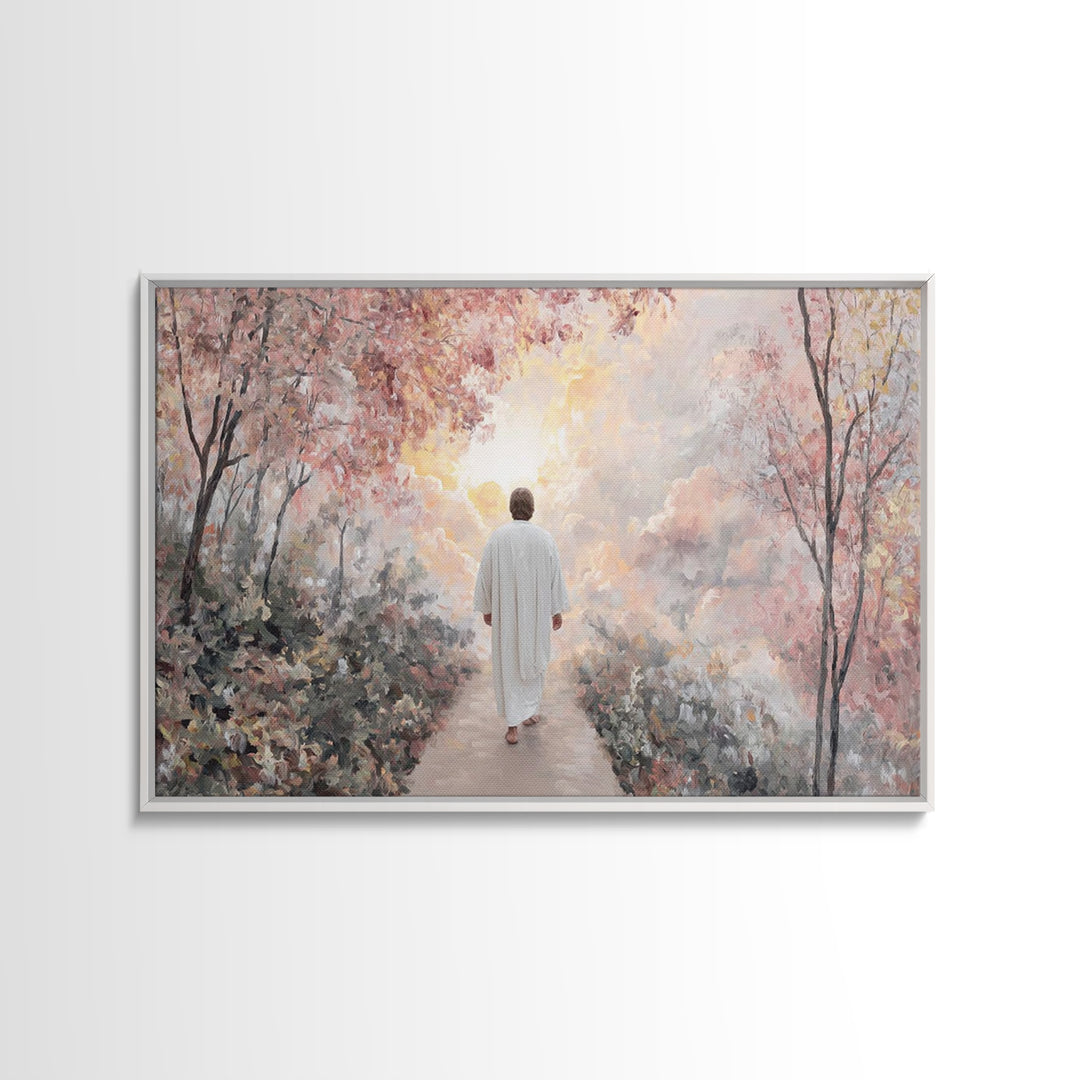 Heavenly Ascent – Framed Canvas Print – Christian Wall Art – Jesus Painting Canvas – Christian Art Work – Large Christian Painting – Christ