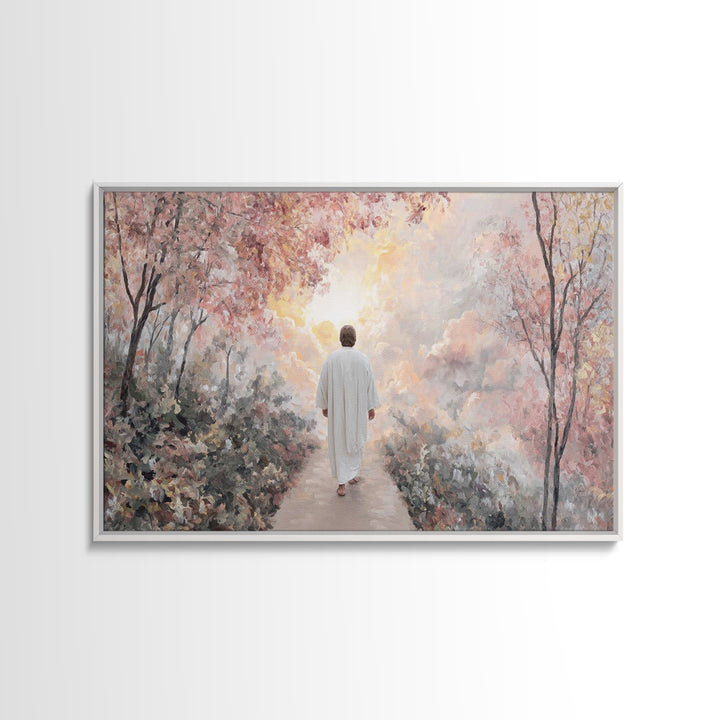 Heavenly Ascent – Framed Canvas Print – Christian Wall Art – Jesus Painting Canvas – Christian Art Work – Large Christian Painting – Christ