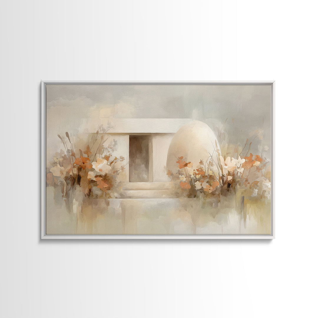 Eternal Peace, Framed Canvas Print, Christian Wall Art, Jesus Painting, Christian Art Print, Minimalist Christian Art, Christian Decor, Chr
