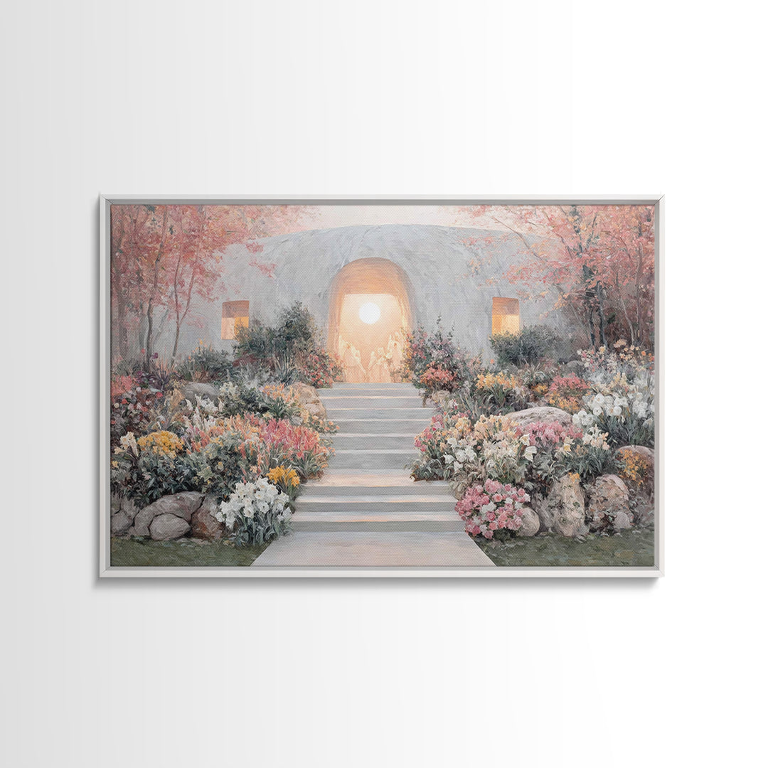 Risen Glory – Framed Canvas Print – Christian Wall Art – Christian Art Canvas – Christian Paintings – Easter Christian Art – Christian Deco