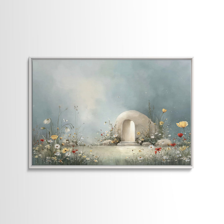 Hopeful Morning – Framed Canvas Print – Christian Wall Art – Christian Art Canvas – Modern Christian Art – Subtle Christian Paintings – Chr