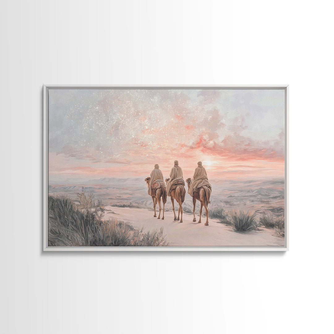 Dawn To Bethlehem – Framed Canvas Print – Christian Art – Christian Art Canvas – Christian Christmas Art – Christmas Wall Art – Subtle Chri
