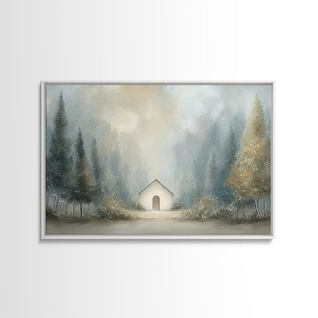 Silent Forest Sanctuary | Framed Canvas Print | Christian Art Canvas | Christian Gift Ideas | Christian Wall Art | Christmas Art | Modern C