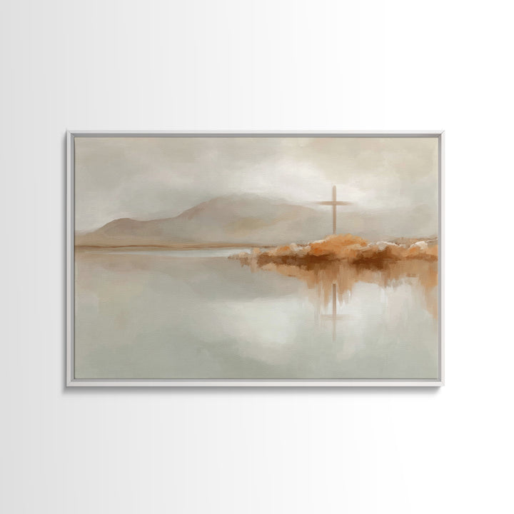 Grace On The Horizon – Framed Canvas Print – Minimalist Christian Art – Christian Wall Art – Christian Art Print – Christian Gift Ideas – C
