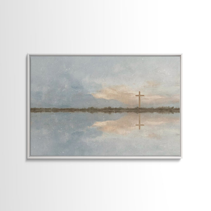 Light Of Promise | Framed Canvas Print | Christian Wall Art | Christmas Art | Christian Art Canvas | Subtle Christian Art | Christian Decor