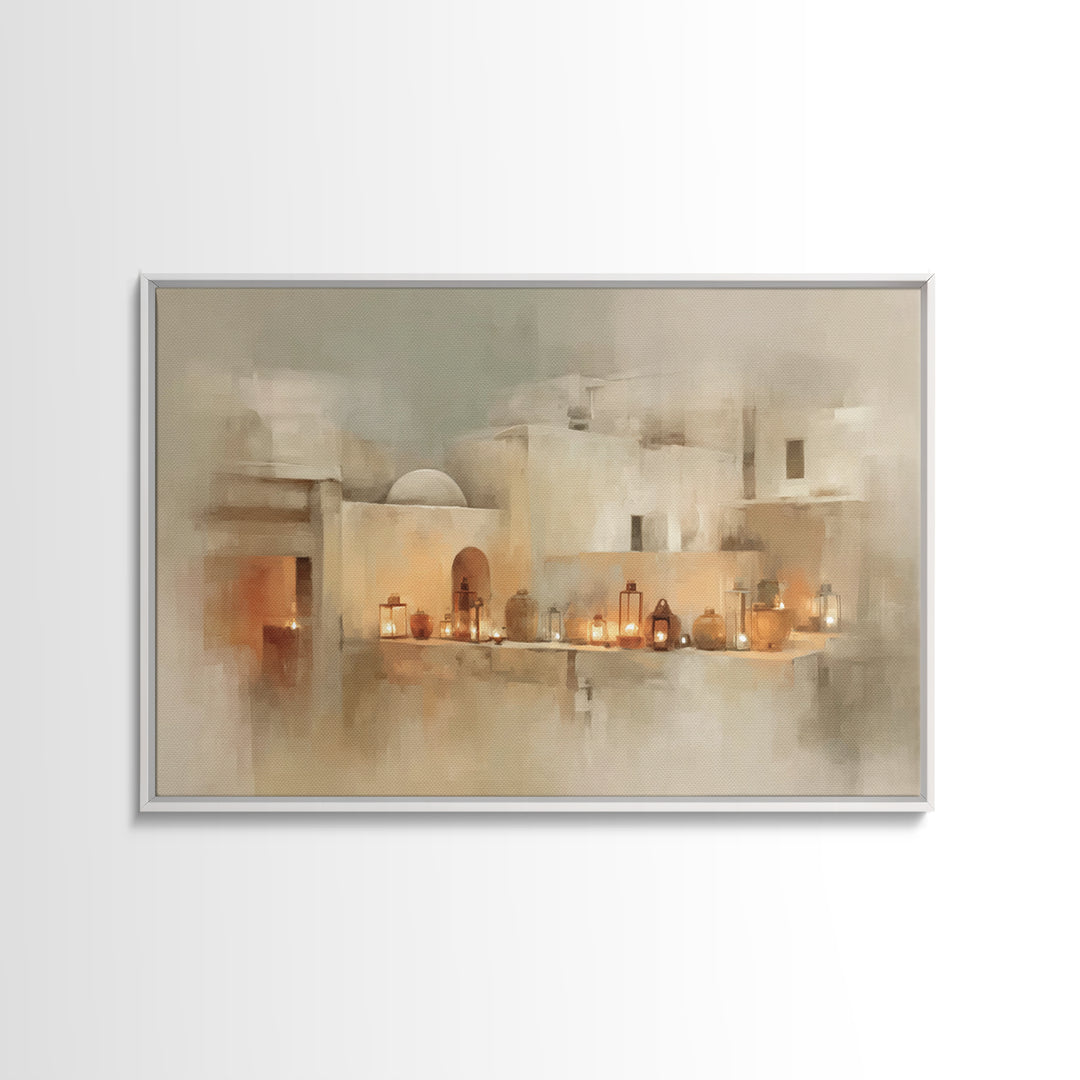 Lanterns Of Bethlehem | Framed Canvas Print | Christian Art Canvas | Christian Decorations | Christmas Art | Christian Wall Art | Christian