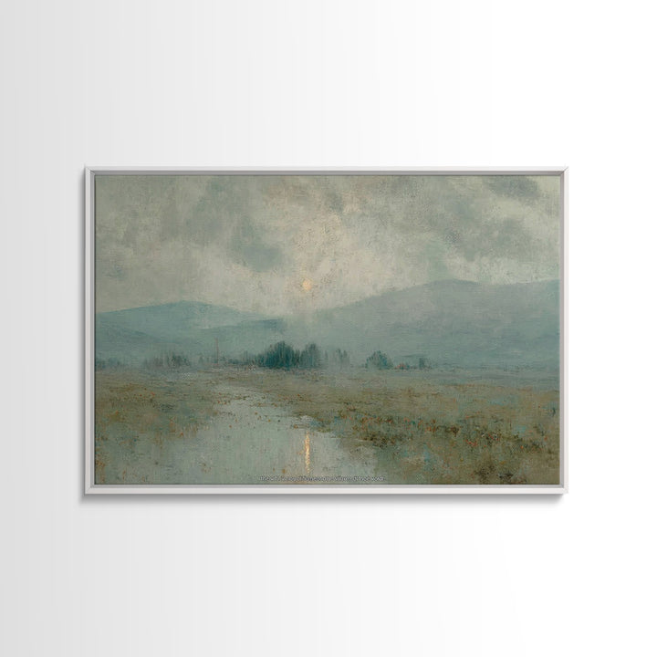 Misty Morning Grace | Framed Canvas Print | Christian Wall Art | Christian Art Canvas | Subtle Christian Art | Christian Painting | Christi