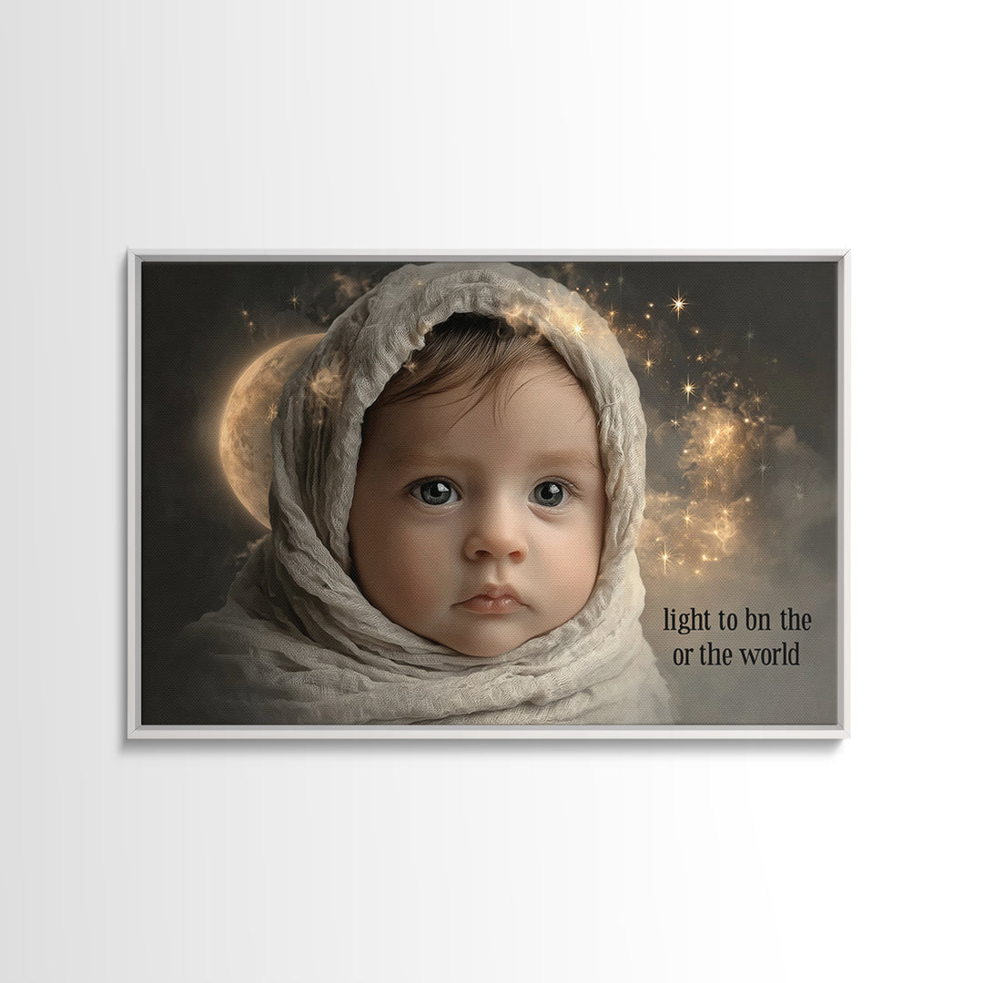 Starborn Hope, Framed Canvas Print, Christian Wall Art, Christian Art Canvas, Jesus Christmas Art, Christian Christmas Art, Christian Gift