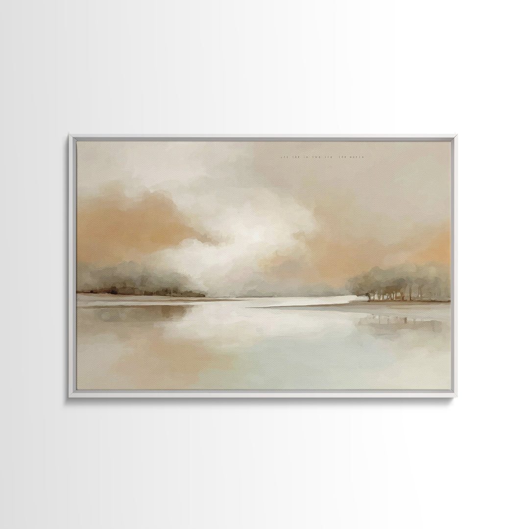 Still Waters Calm | Framed Canvas Print | Christian Wall Art | Christian Art Canvas | Minimalist Christian Art | Christian Art Prints | Chr