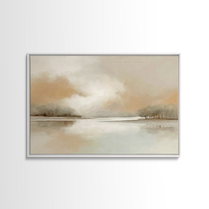 Still Waters Calm | Framed Canvas Print | Christian Wall Art | Christian Art Canvas | Minimalist Christian Art | Christian Art Prints | Chr