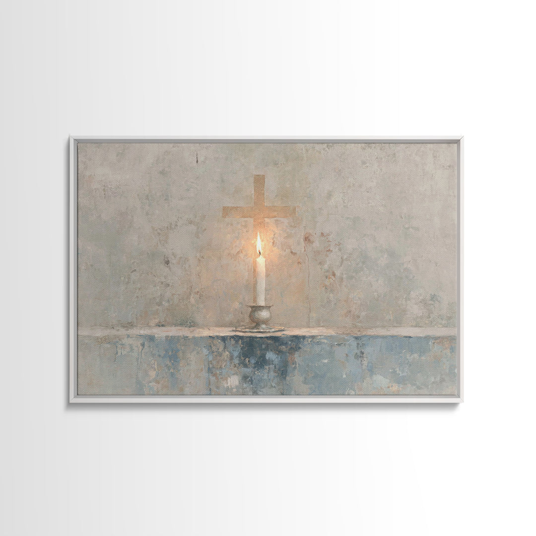 Sacred Stillness, Framed Canvas Print, Christian Art Canvas, Christian Wall Art, Subtle Christian Art, Christian Art