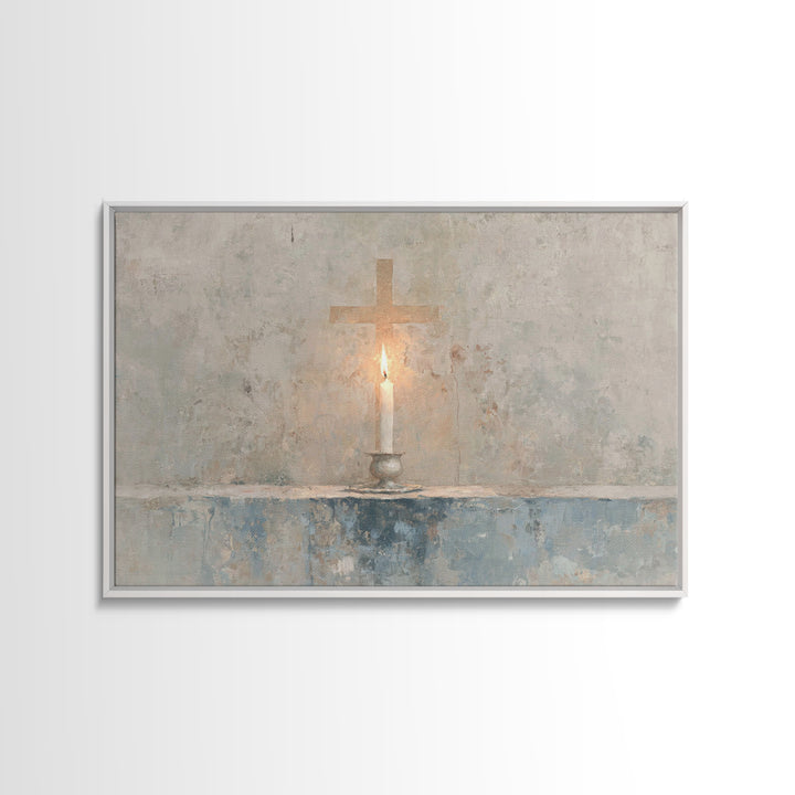 Sacred Stillness, Framed Canvas Print, Christian Art Canvas, Christian Wall Art, Subtle Christian Art, Christian Art