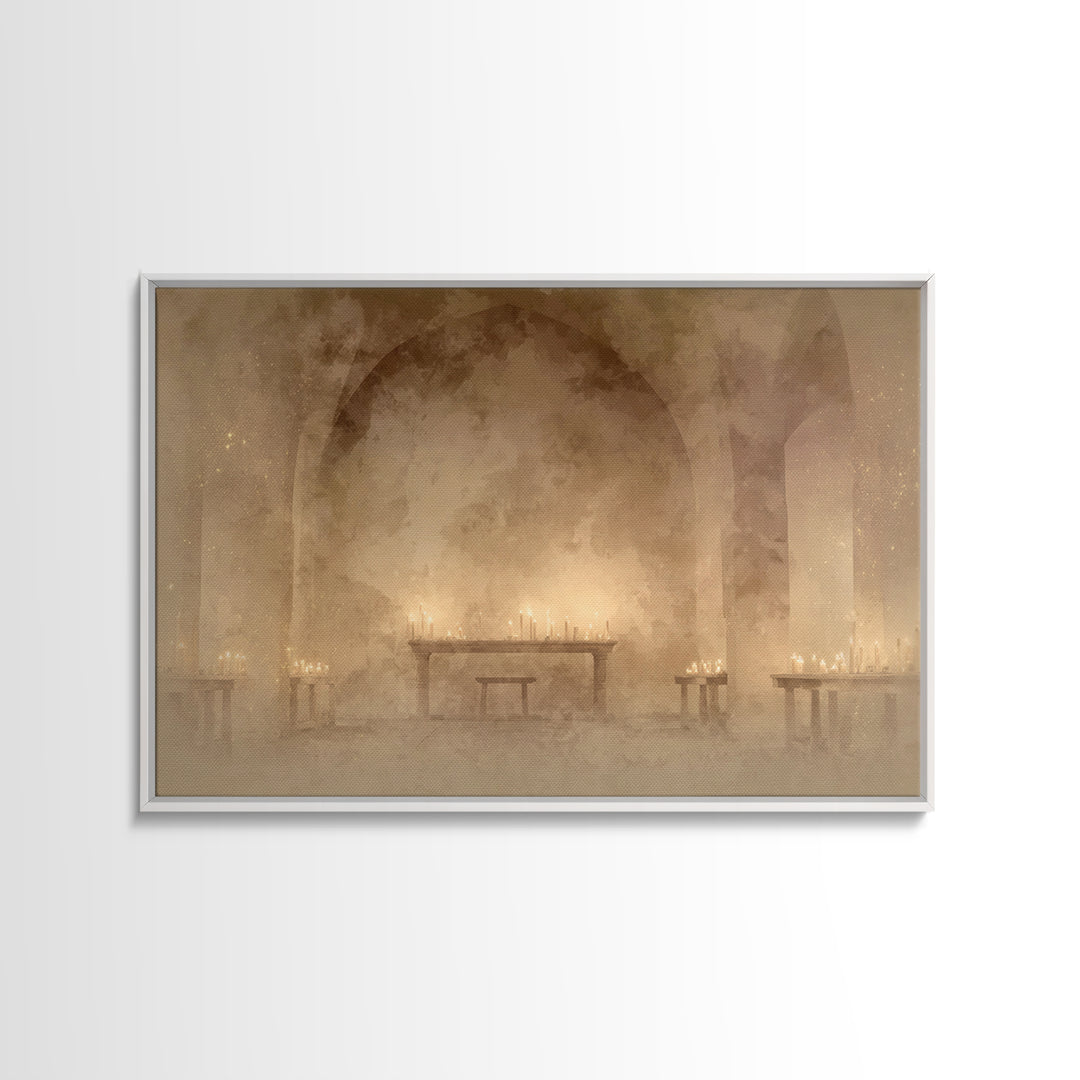 Holy Quiet Haven – Framed Canvas Print – Christian Wall Art – Christian Art Canvas – Minimalist Christian Art – Christian Decor – Christian
