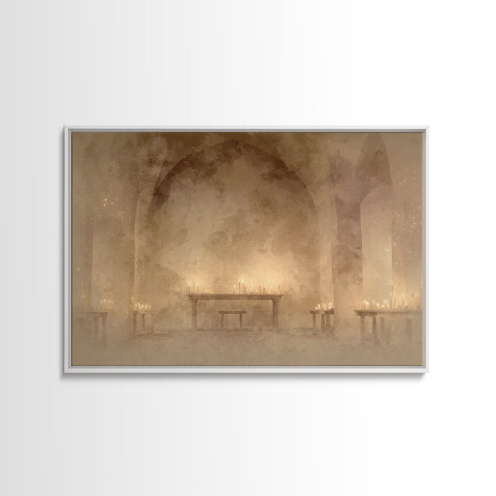 Holy Quiet Haven – Framed Canvas Print – Christian Wall Art – Christian Art Canvas – Minimalist Christian Art – Christian Decor – Christian