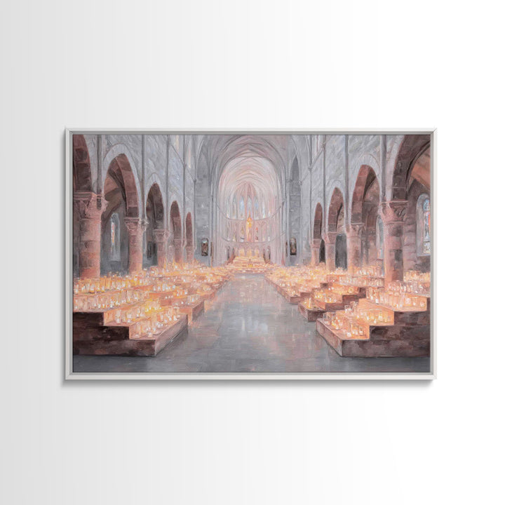 Holy Cathedral Glow, Framed Canvas Print, Christian Wall Art, Christian Art Canvas, Modern Christian Art, Christian Art Prints, Christian D