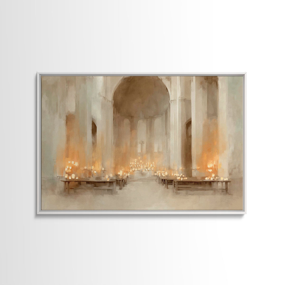 Sanctuary Of Grace – Framed Canvas Print – Christian Wall Art – Christian Art Canvas – Minimalist Christian Art – Christian Paintings – Chr