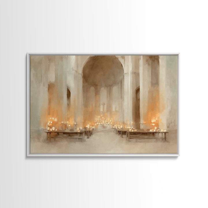 Sanctuary Of Grace – Framed Canvas Print – Christian Wall Art – Christian Art Canvas – Minimalist Christian Art – Christian Paintings – Chr