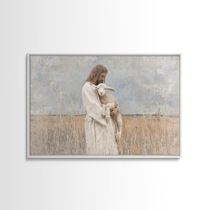 Held In Grace, Framed Canvas Print, Jesus Painting, Christian Wall Art, Christian Art Canvas, Christian Art Prints, Christian Decor